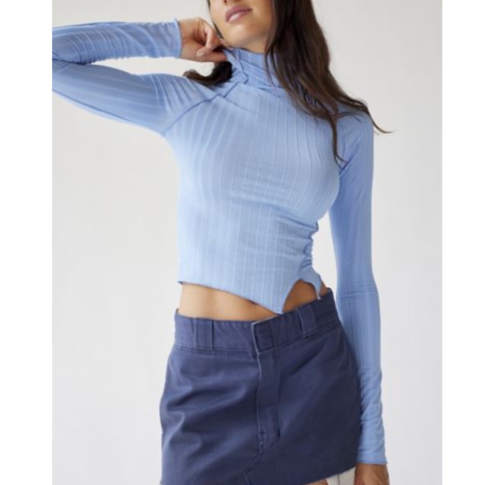 Urban Outfitters Mirabel Ribbed Turtleneck Top